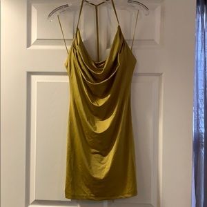 Gold/mustard mini dress Small